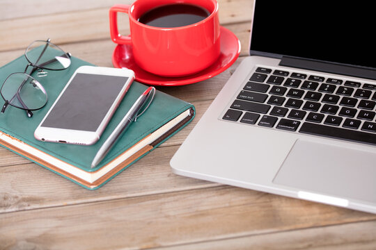 Office supplies on the desk