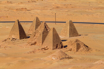 The pyramids of Jebel Barkal in Sudan