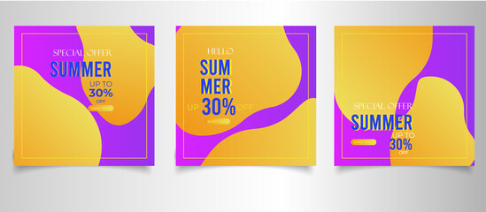 Summer sale background for social media post