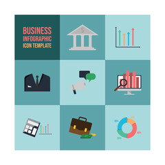 Business and finance flat icons design