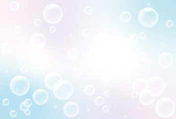 しゃぼん玉とグラデーションの背景