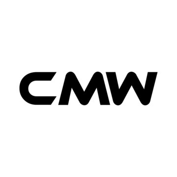 CMW letter logo design with white background in illustrator, vector logo modern alphabet font overlap style. calligraphy designs for logo, Poster, Invitation, etc.