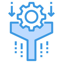 Fototapeta premium Filter blue outline icon