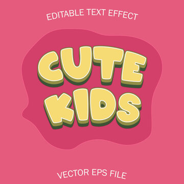 Cute kids text effect good for girl sticker, label