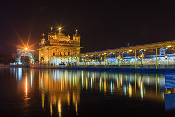 Fototapeta na wymiar The Golden Temple of Amritsar in India