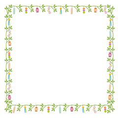 七夕　フレーム　正方形