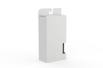 hard box with window set mock-up. Good for packaging design. 3d illustration