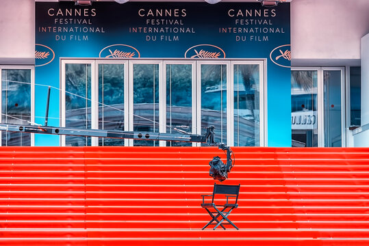 View Of The Palais Des Festivals Showing Red Carpet At The  International Film Festival De Cannes
