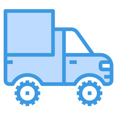 Cargo Truck blue outline icon