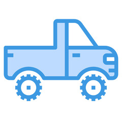 Jeep blue outline icon