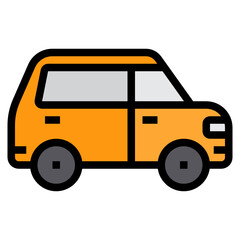 Car filled outline icon