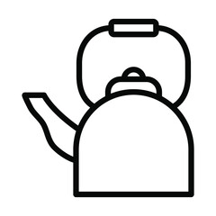 Camping kettle line icon. Symbol for travel and tourism simple vector illustration. Outline sign for mobile concept and web design, store, logo