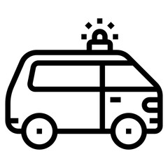 Ambulance outline icon