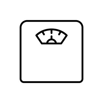 recommend clip art: Weight scale line icon. Body mass index. Weight measurement at home. Bathroom floor scale. Fitness and healthy lifestyle concept. Obesity and overweight prevention. Vector illustration, flat, clip art