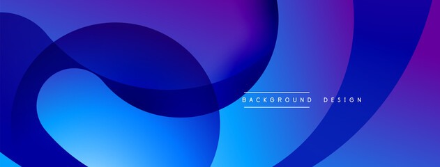 Abstract overlapping lines and circles geometric background with gradient colors