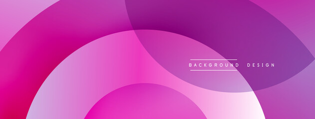 Abstract overlapping lines and circles geometric background with gradient colors