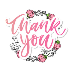 thank you Slogan print for textile t-shirt vector.