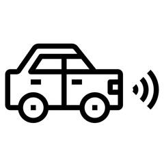 Car Sensor outline icon