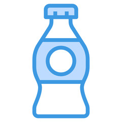 Bottle blue outline icon