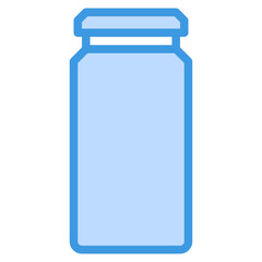 Bottle blue outline icon