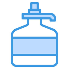 Cream blue outline icon
