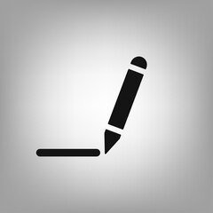 Text symbol, pen, pencil icon for the interface of applications, games.