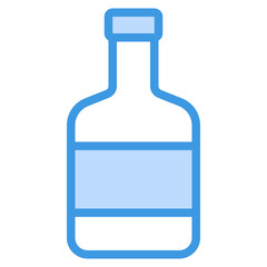 Obraz premium Wine blue outline icon