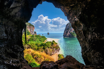 Viewpoint at Bat Cave in Railay, Krabi, Thailand.