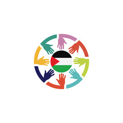 save palestine and donation full color