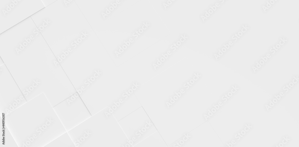 Fototapete white tiled style background with copy space.