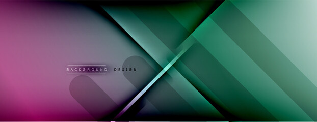 Abstract background. Shadow lines on bright shiny gradient background.