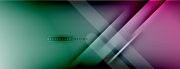 Abstract background. Shadow lines on bright shiny gradient background.