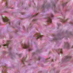 Seamless faux digital painted floral pattern print. High quality illustration. Procedural painting with realistic brush strokes in impressionistic style. Abstract art for surface design and print.