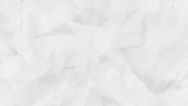 Moving crumpled paper background with stop motion effect. Animation. Abstract texture with a piece of white crumpling paper, seamless loop.