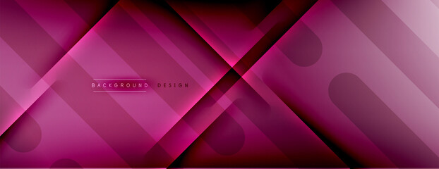 Fototapeta premium Abstract background - lines composition created with lights and shadows. Technology or business digital template. Trendy simple fluid color gradient abstract background with dynamic