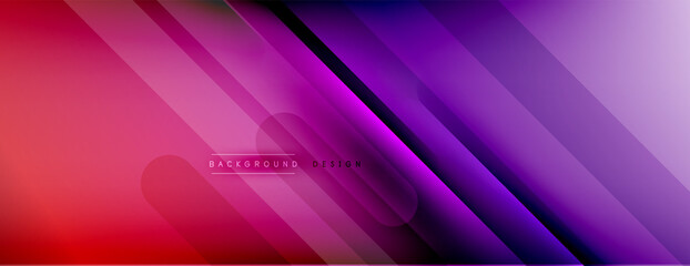 Abstract background - lines composition created with lights and shadows. Technology or business digital template. Trendy simple fluid color gradient abstract background with dynamic