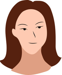 Arrogant girl expression portrait vector