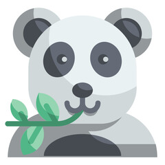 Fototapeta premium panda flat icon