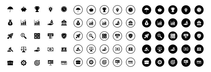 Business and Finance icon set for web