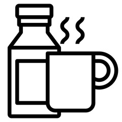 Milk outline icon