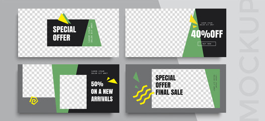 Sale banner layout design. Set of bright vibrant banners, posters, cover design templates, social media stories wallpapers