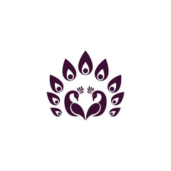 vector abstract illustration and religion peacock logo design 