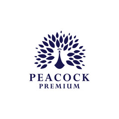 vector abstract illustration and religion peacock logo design 
