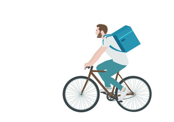 Bicycle Riding Delivery Man Box Bag 