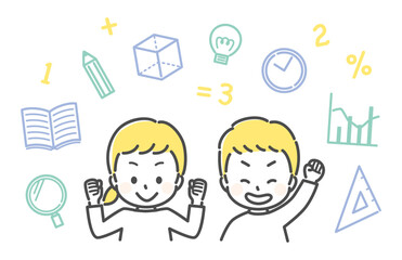 simple icon of studying math