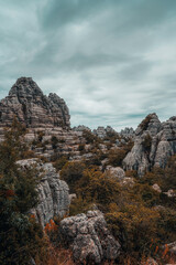 Paisaje de piedras y rocas El Torcal Málaga