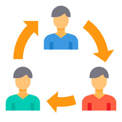 Collaboration flat icon