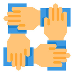 Teamwork flat icon