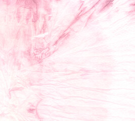  White Tie Dye Wash. Dyed Boho Shirt Pattern.