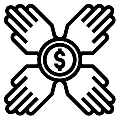 Paticipatation outline icon